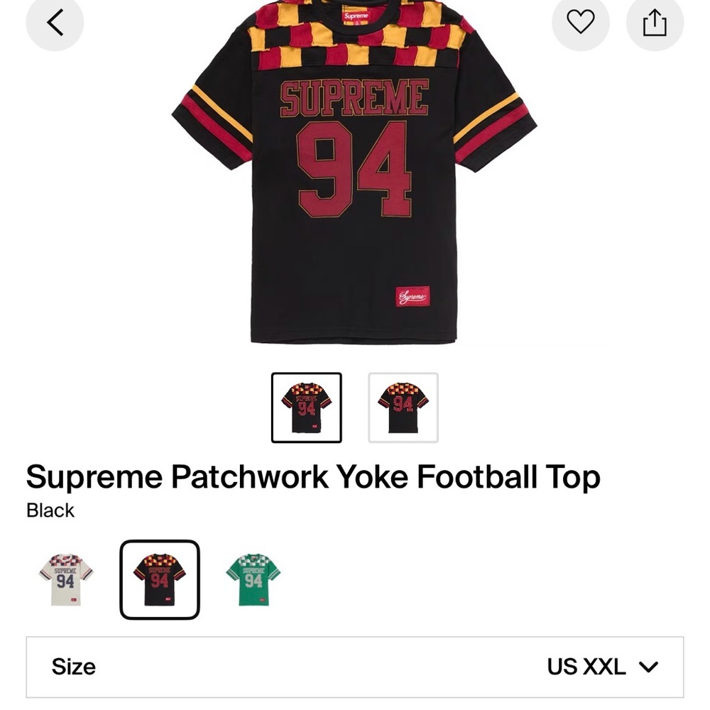 Supreme Black and Red Kids Football Jersey
